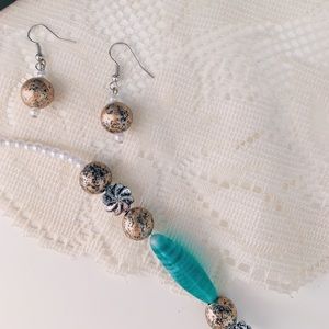 Matching necklace and earrings